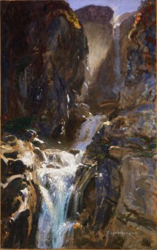  sargent pintura art%c3%adstica - Una cascada John Singer Sargent